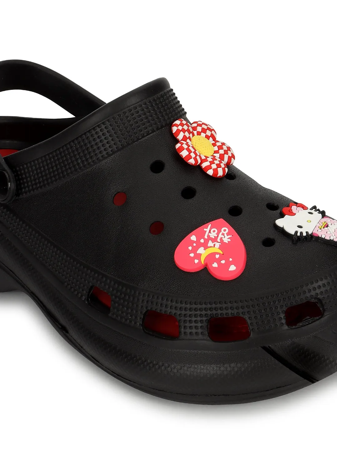Schwarze stylische Schlupf-Clogs für Damen (TC-LCLOG5-BLK)