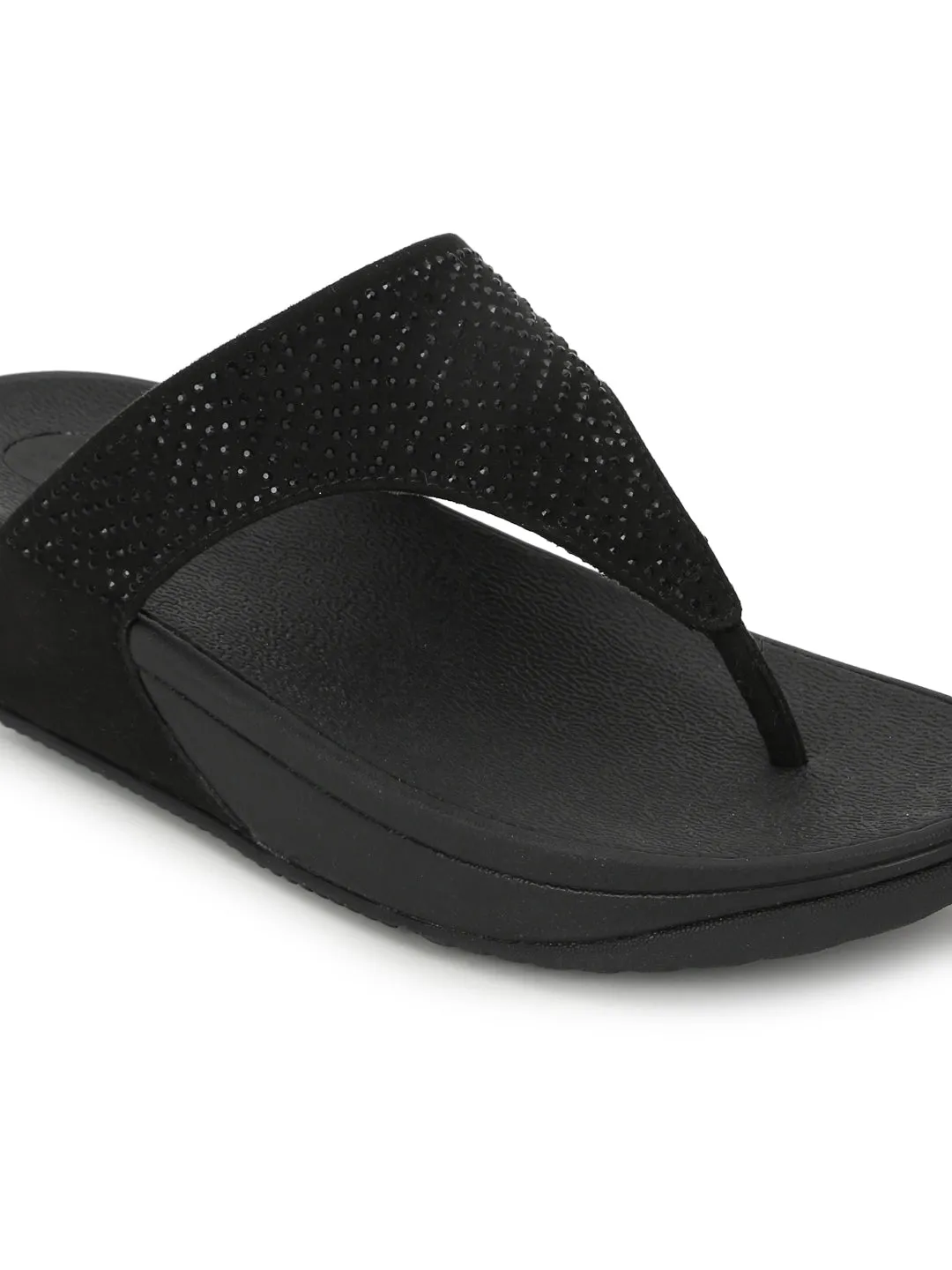 Bequeme Flats aus schwarzem Wildleder (TC-CD-905-BLK)