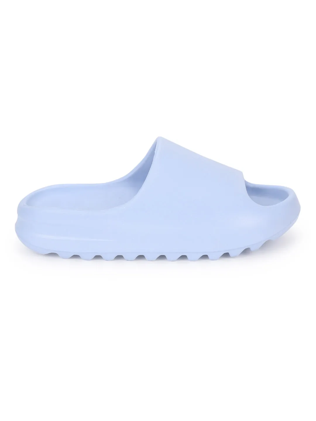 Blaue PU-Slip-Ons mit offener Spitze (TC-RS3091-BLU)