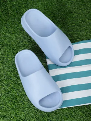 Blaue PU-Slip-Ons mit offener Spitze (TC-RS3091-BLU)