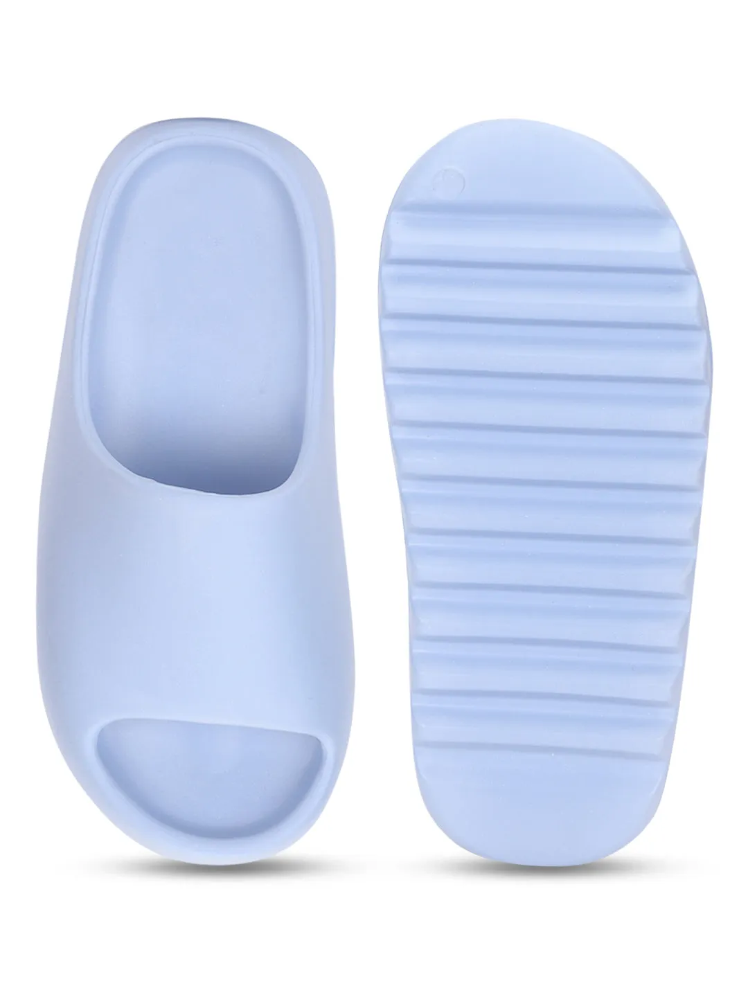 Blaue PU-Slip-Ons mit offener Spitze (TC-RS3091-BLU)
