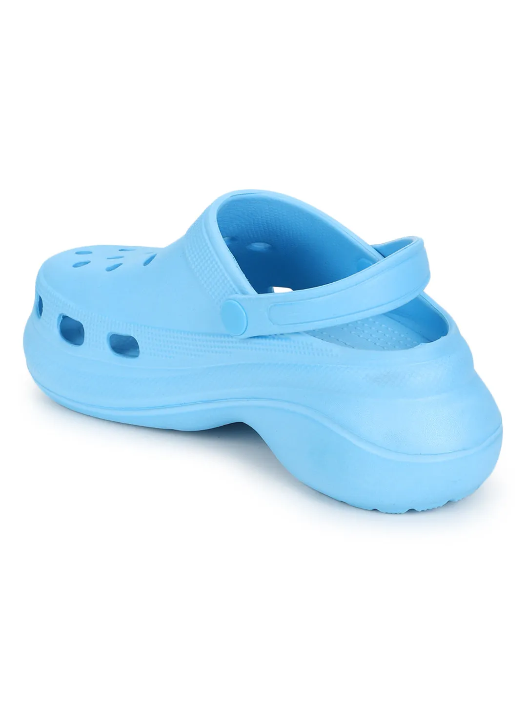 Blaue PU-Schlupf-Croc-Flats (TC-RS3479-BLU)
