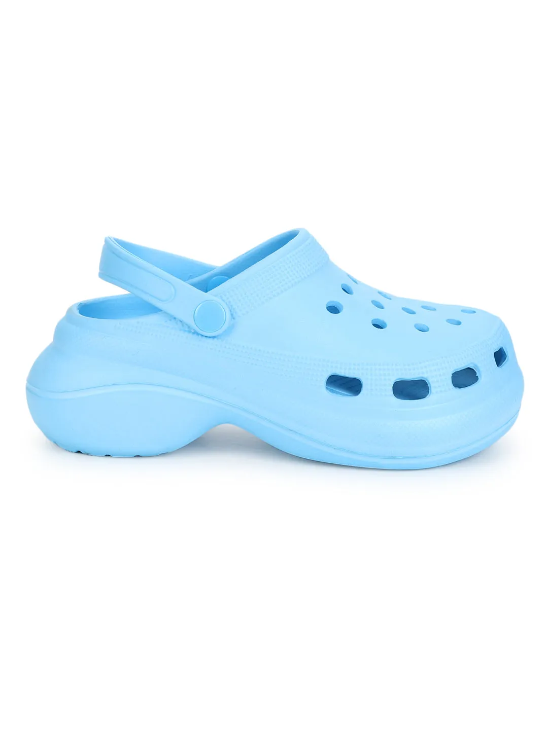 Blaue PU-Schlupf-Croc-Flats (TC-RS3479-BLU)
