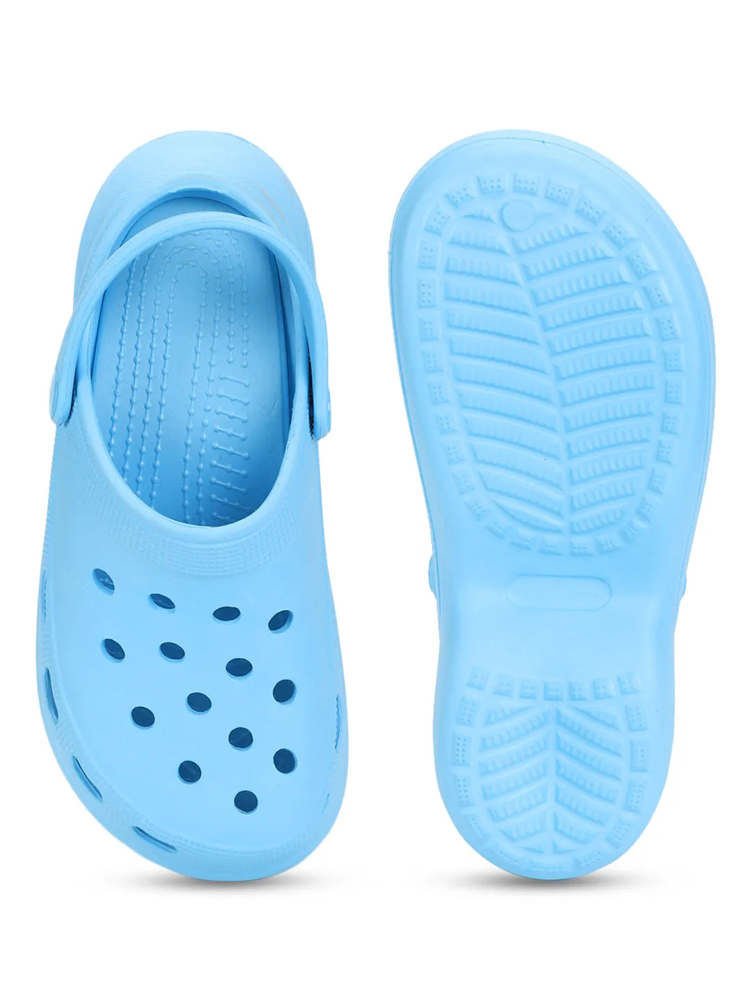Blaue PU-Schlupf-Croc-Flats (TC-RS3479-BLU)