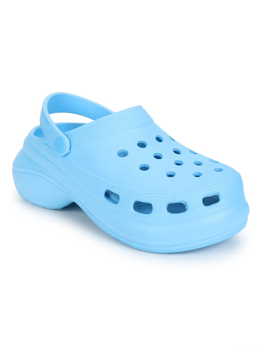 Blaue PU-Schlupf-Croc-Flats (TC-RS3479-BLU)