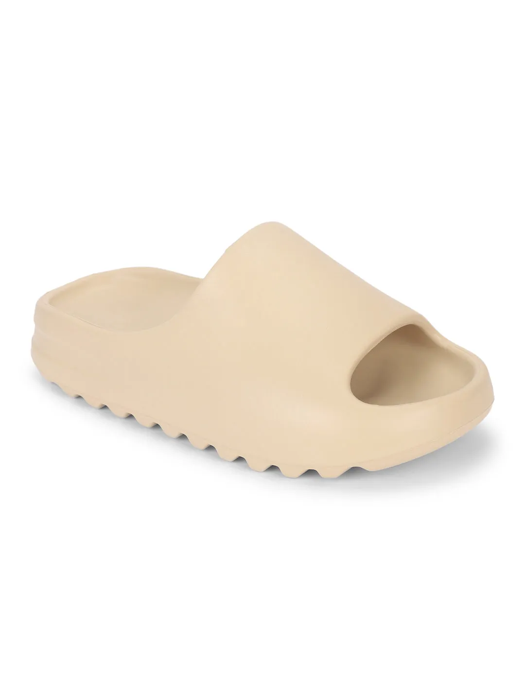 Bone PU Schlupfer mit offener Spitze (TC-RS3091-BON)