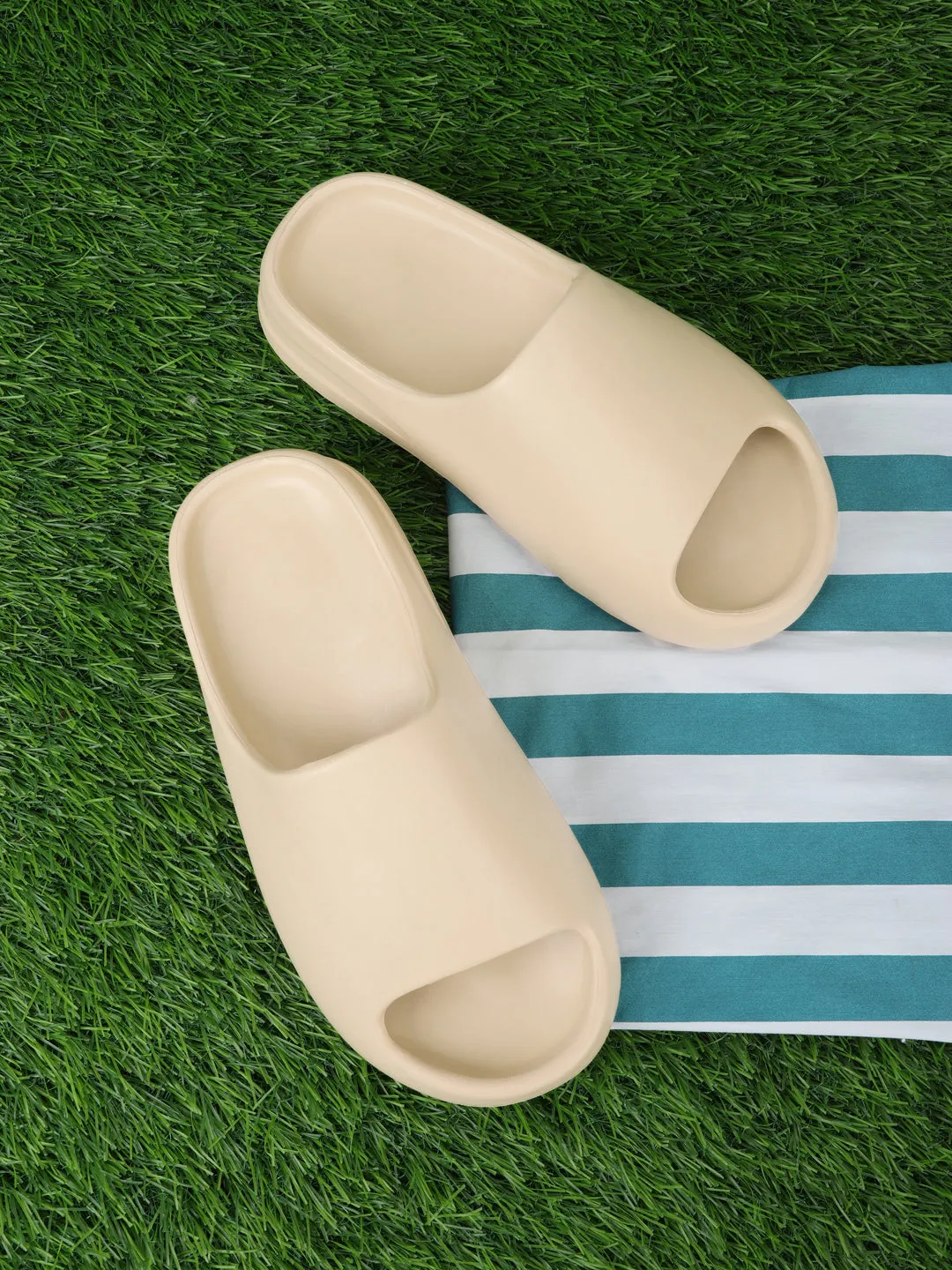 Bone PU Schlupfer mit offener Spitze (TC-RS3091-BON)