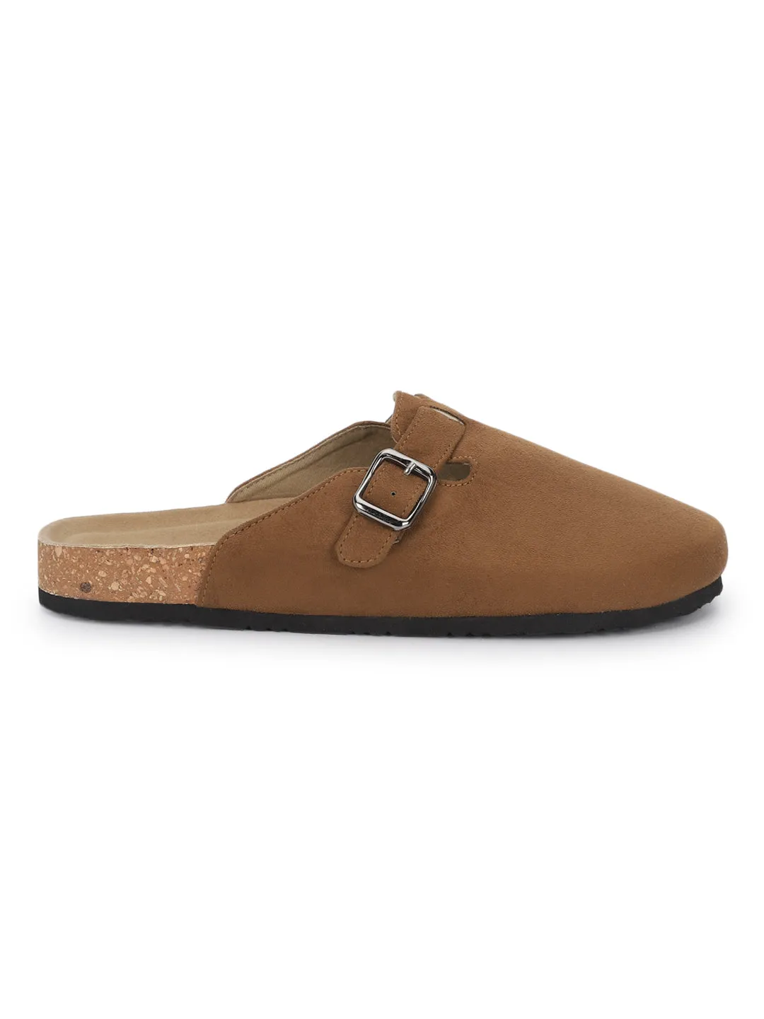 Braune Wildleder Kork-Latex Weichbett Flats (TC-100506-BRO)