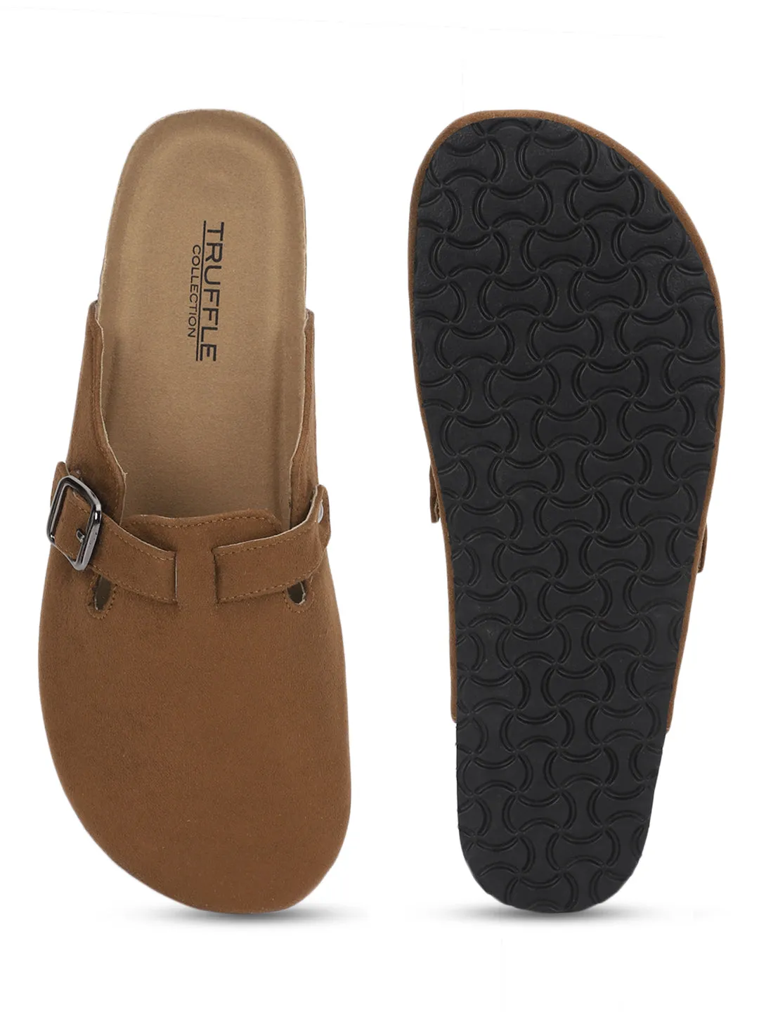 Braune Wildleder Kork-Latex Weichbett Flats (TC-100506-BRO)