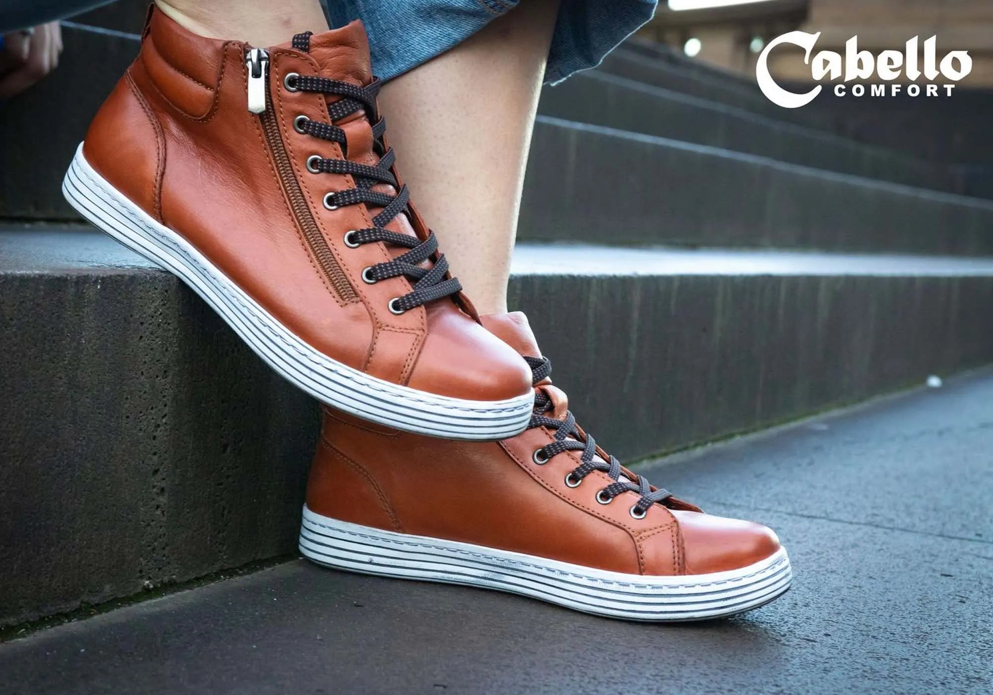 Cabello Comfort Urban Damen Bequeme Leder Stiefeletten Europäische Stiefeletten Cabello Comfort Schuhe
