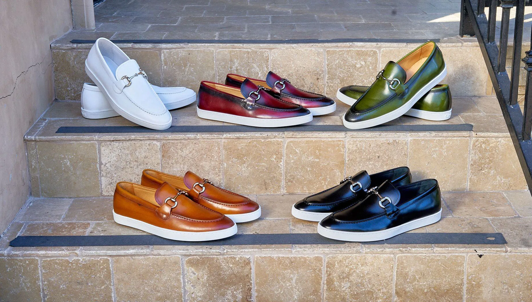 Kalbleder Schlupf-Loafer mit Horsebit-Detail in Cognac