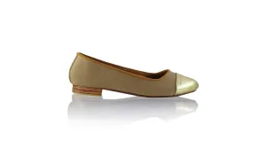 Calya 20mm Ballett - Nude Canvas & Gold Leder