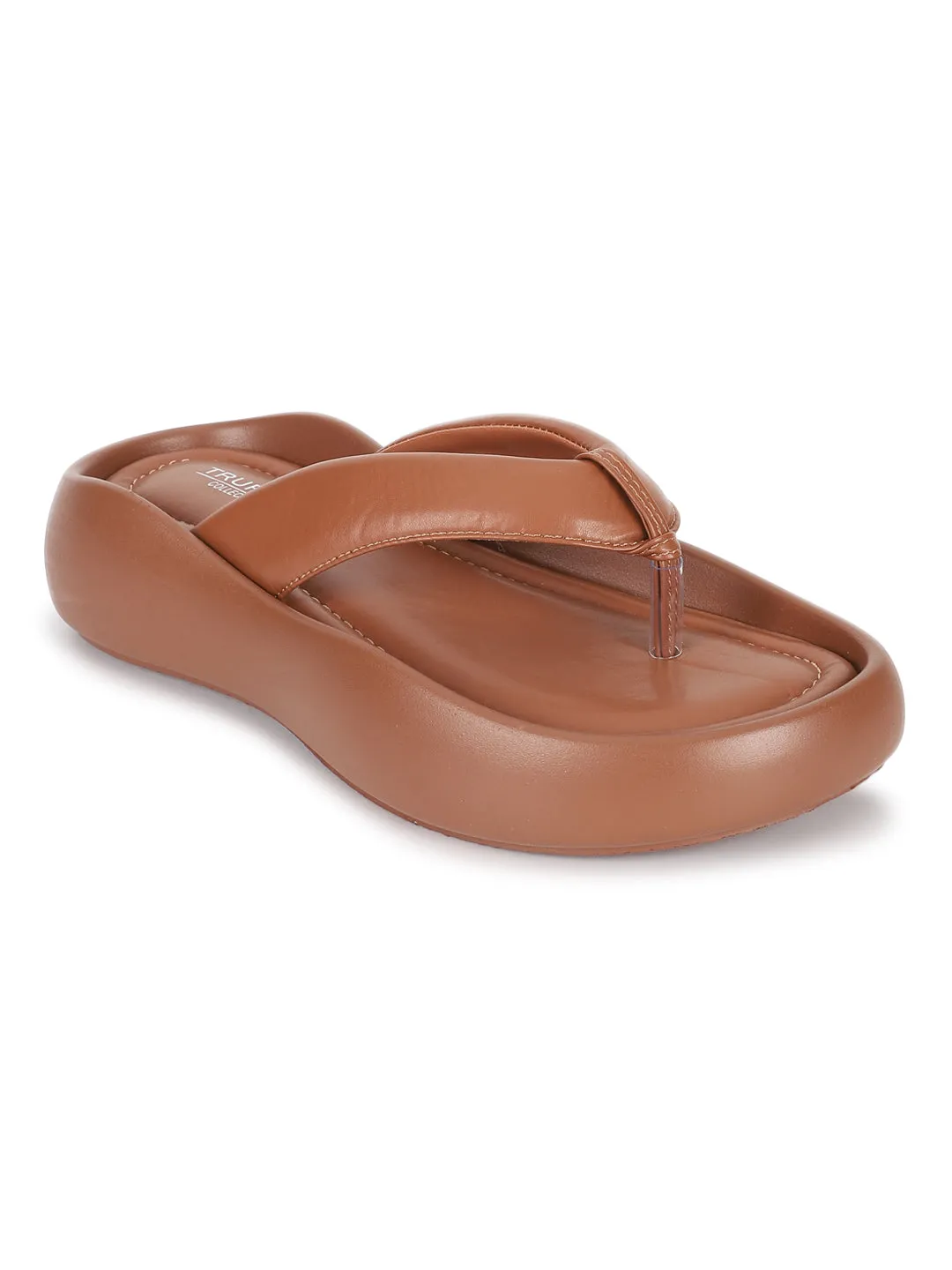 Camel PU T-Band Stilvolle Flats (TC-RS3582-CML)