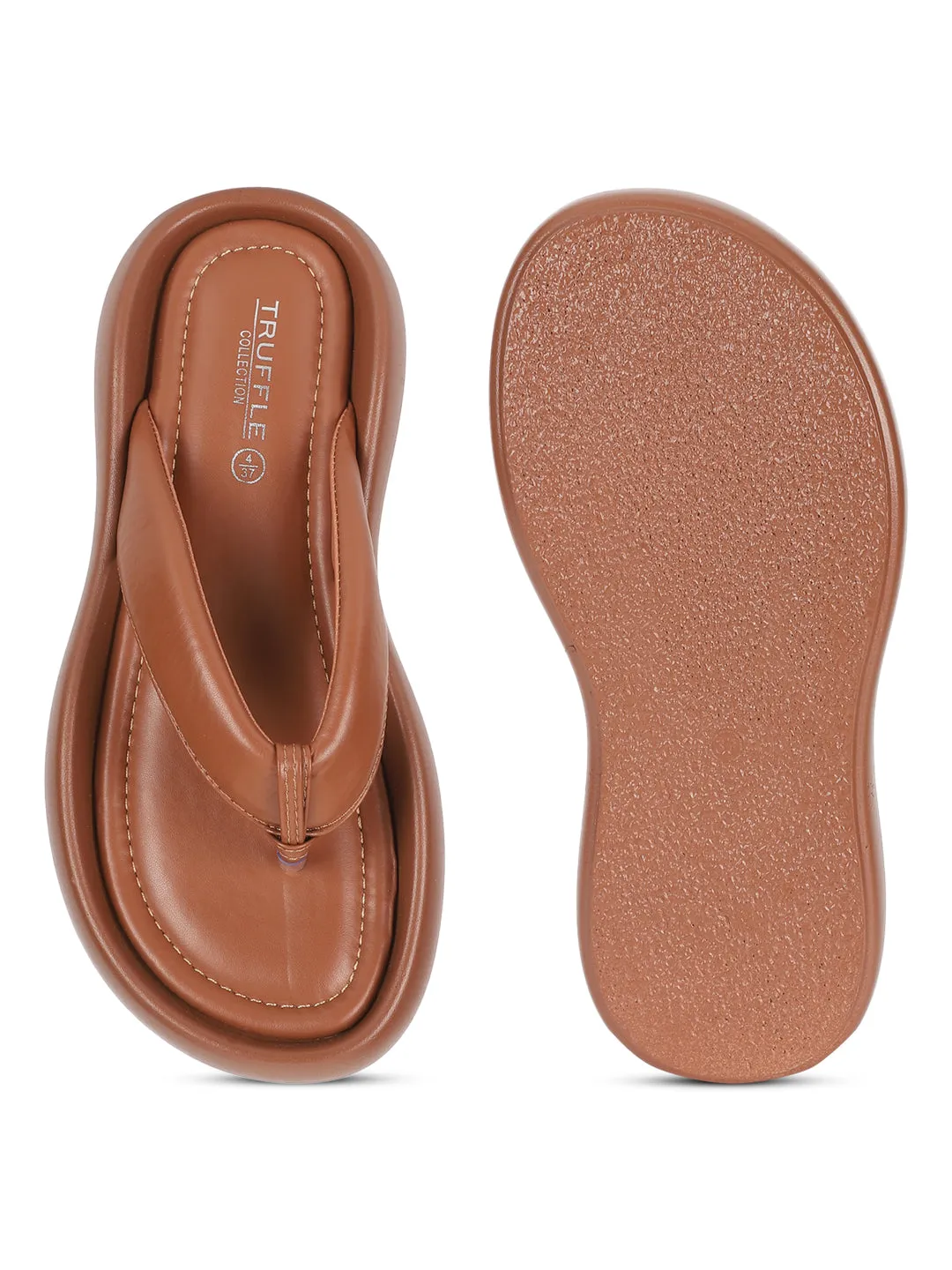 Camel PU T-Band Stilvolle Flats (TC-RS3582-CML)