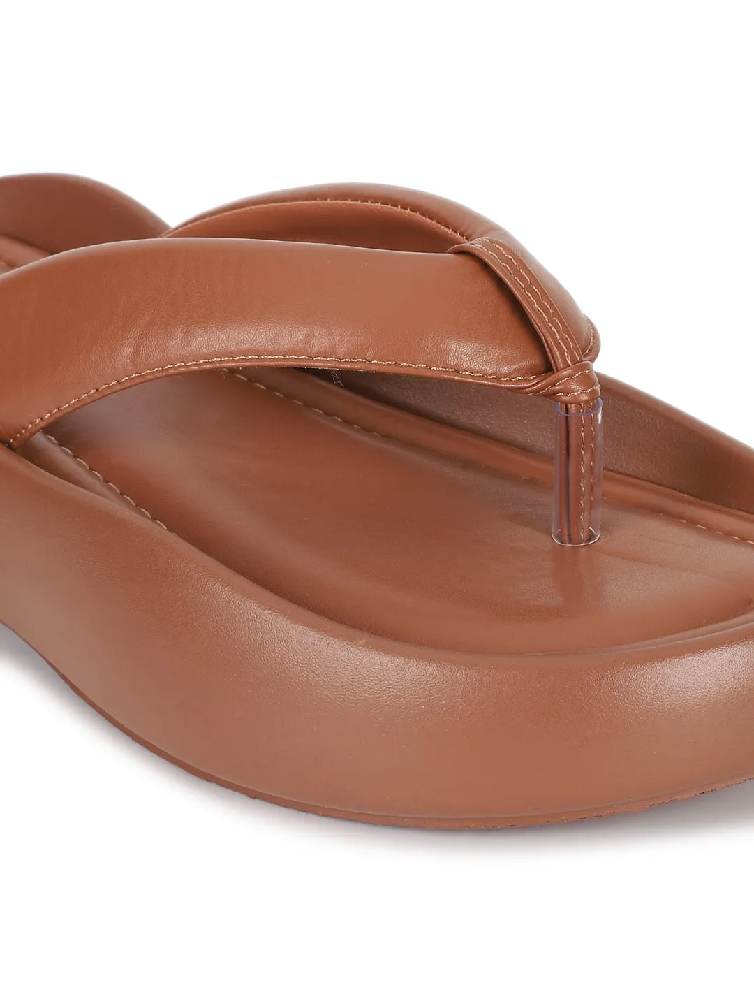 Camel PU T-Band Stilvolle Flats (TC-RS3582-CML)