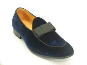 Carrucci KS525-102V Samt-Prominenten-Loafer - Marineblau