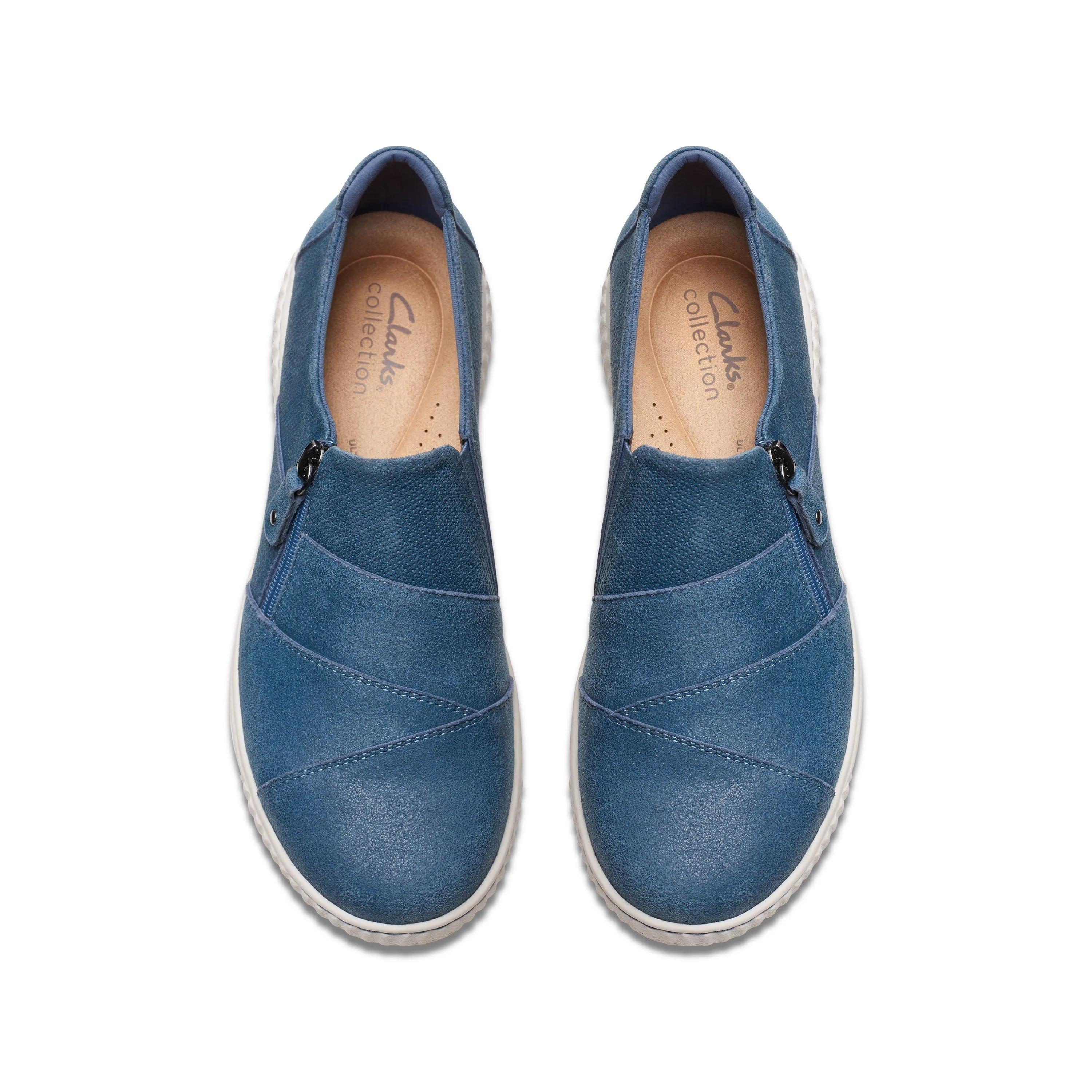 Clarks Caroline Grace in Blauem Wildleder