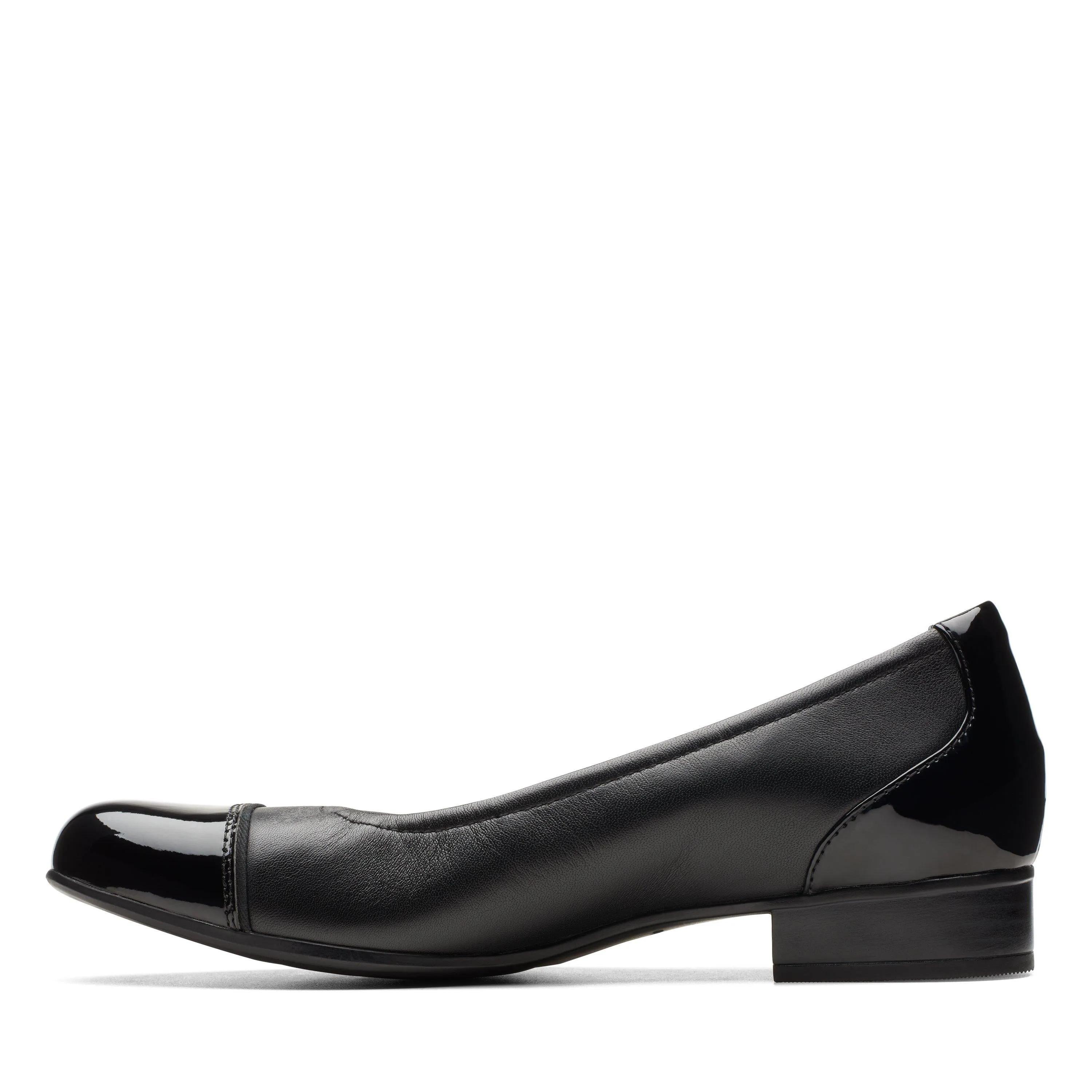 Clarks Juliet Step in schwarzem Leder