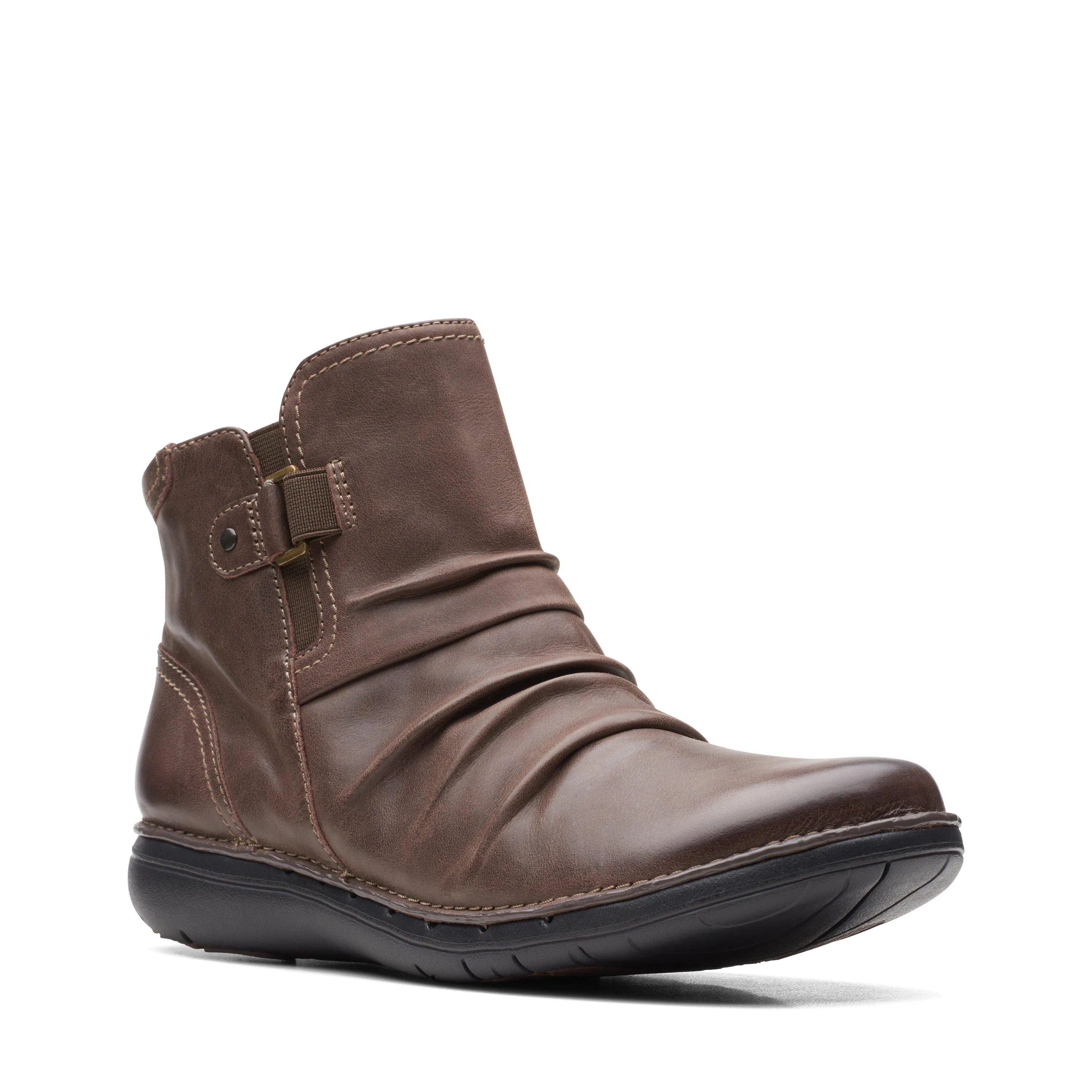 Clarks Un Loop Top in braunem Leder