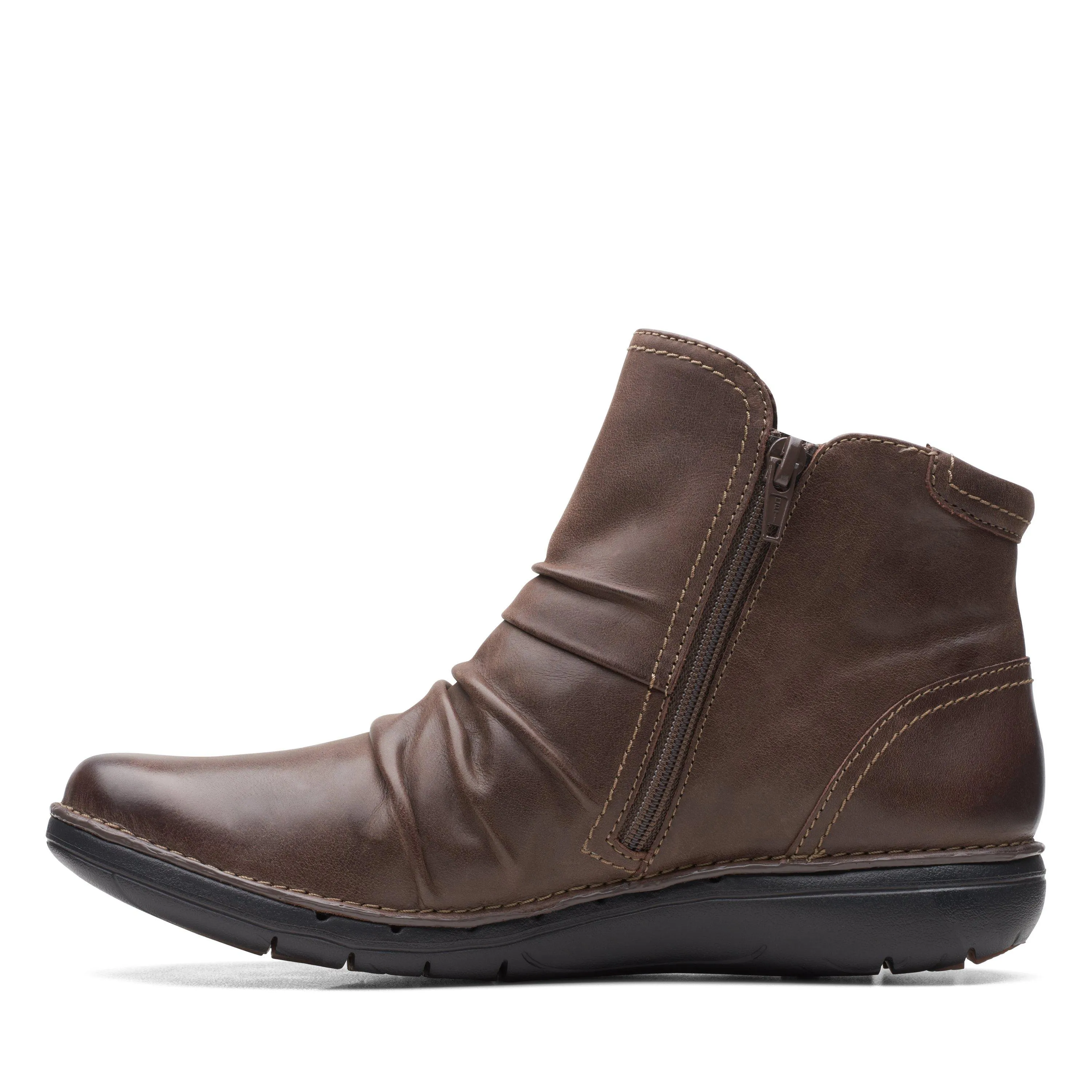 Clarks Un Loop Top in braunem Leder