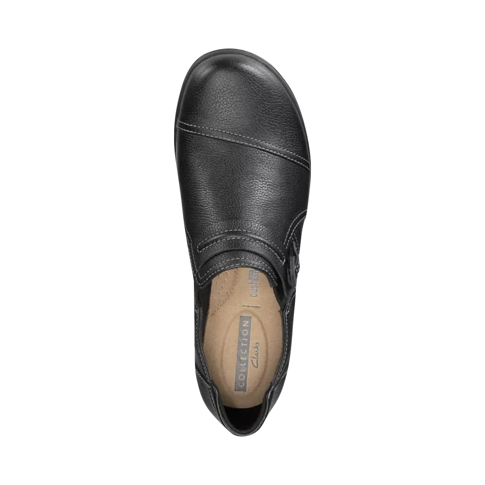 Clarks Damen Cheyn Madi Leder Slip-On in Schwarz