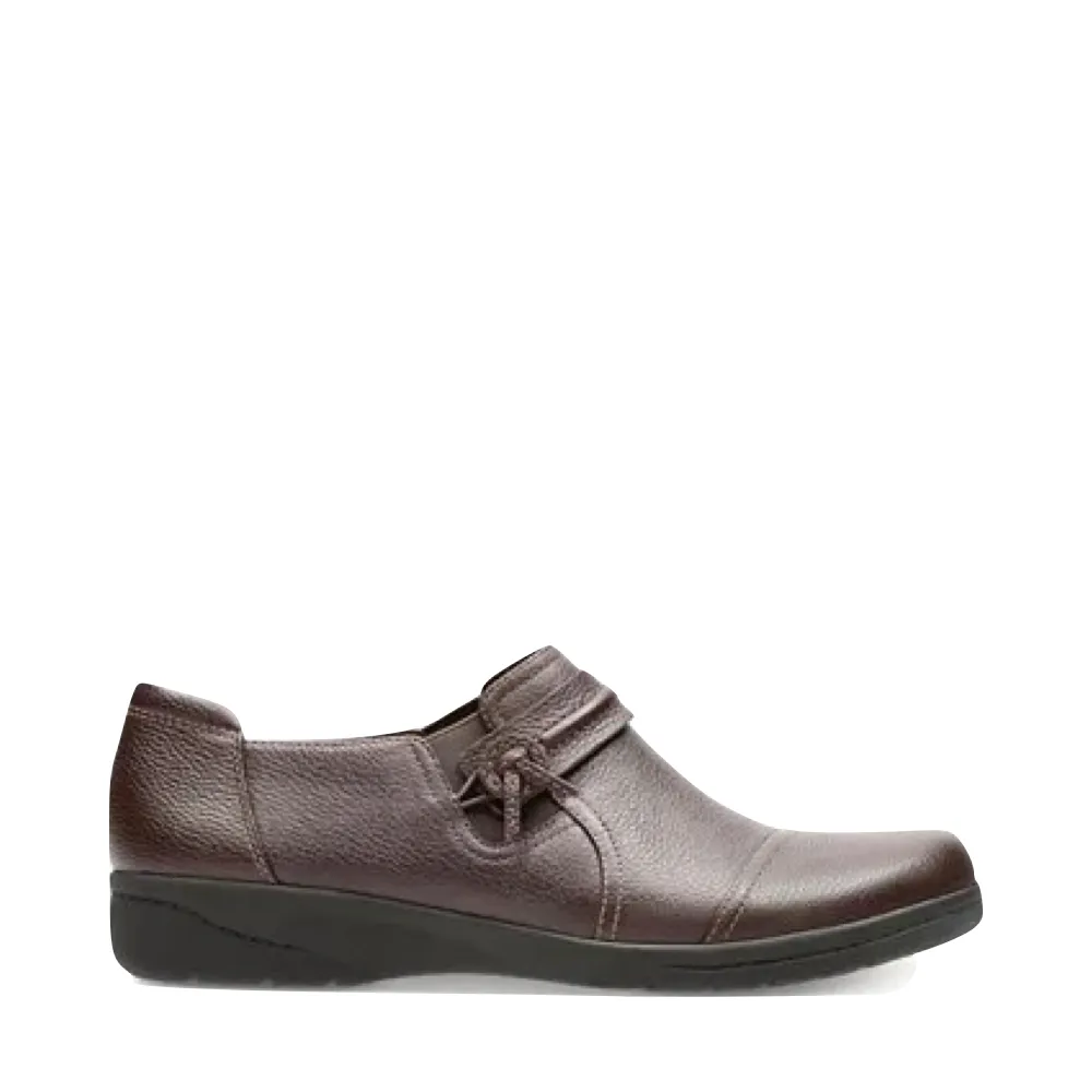 Clarks Damen Cheyn Madi Leder Slip-On in Dunkelbraun