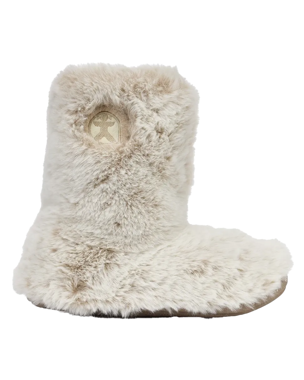 Cole Luxus-Fake-Fell-Pantoffelstiefel in Frettchen