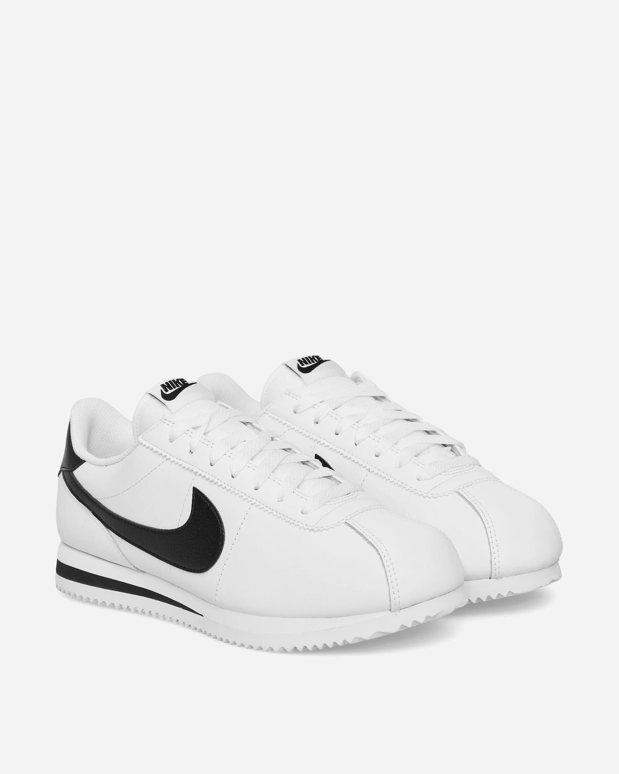 Cortez Leder-Sneakers Weiß / Schwarz