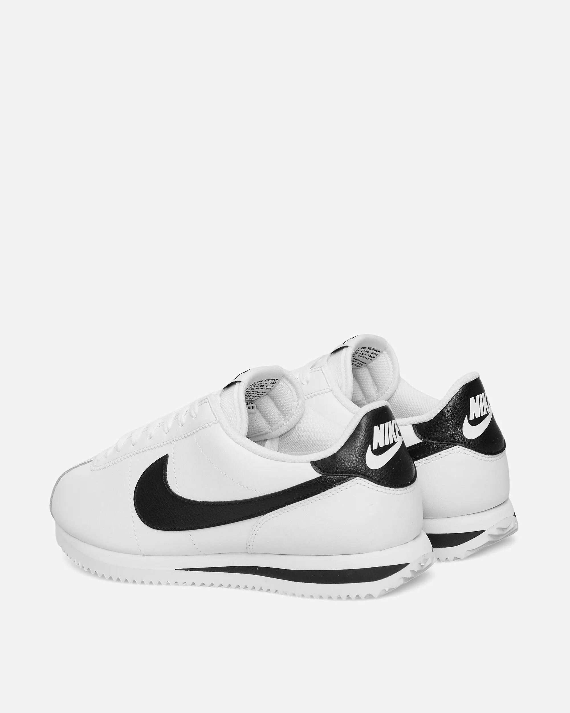 Cortez Leder-Sneakers Weiß / Schwarz