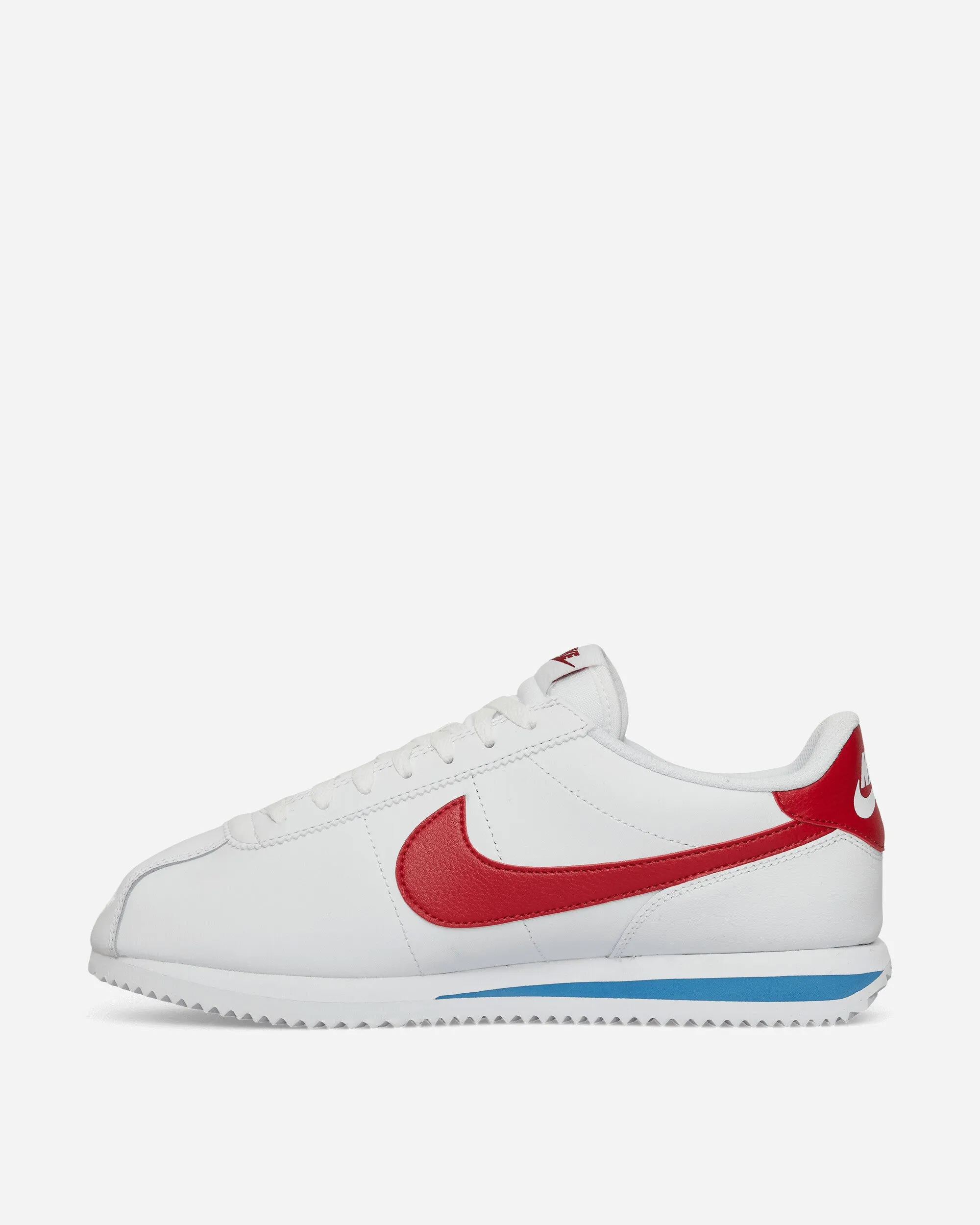 Cortez Leder-Sneakers Weiß / Varsity Rot