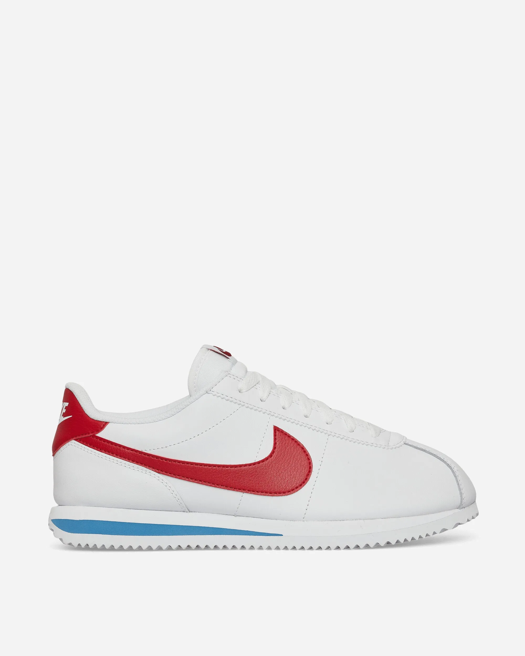 Cortez Leder-Sneakers Weiß / Varsity Rot