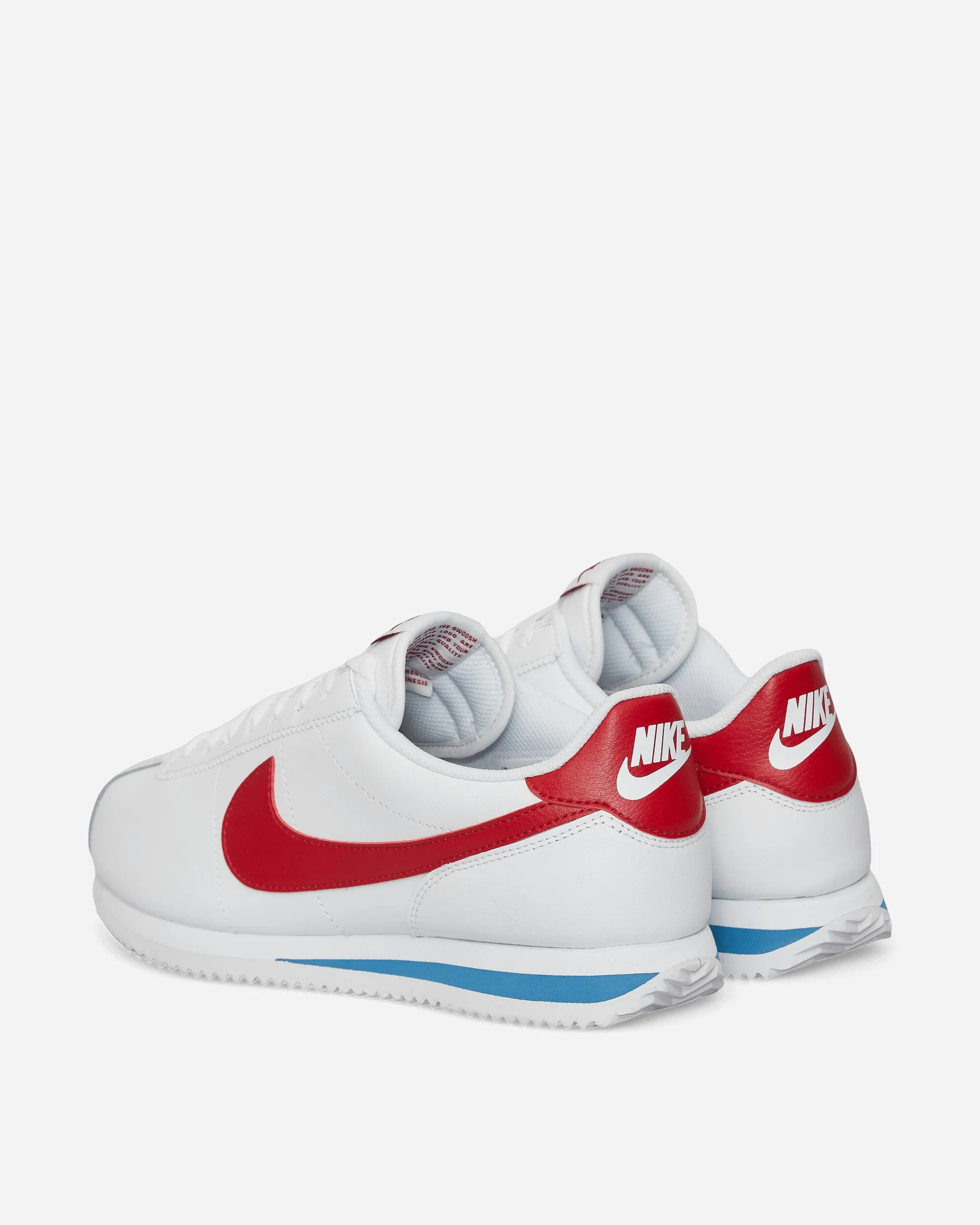 Cortez Leder-Sneakers Weiß / Varsity Rot