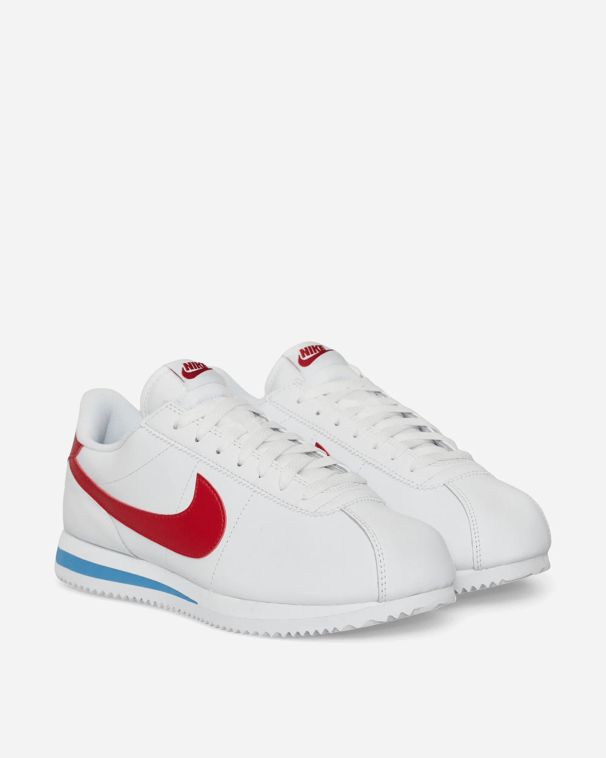 Cortez Leder-Sneakers Weiß / Varsity Rot