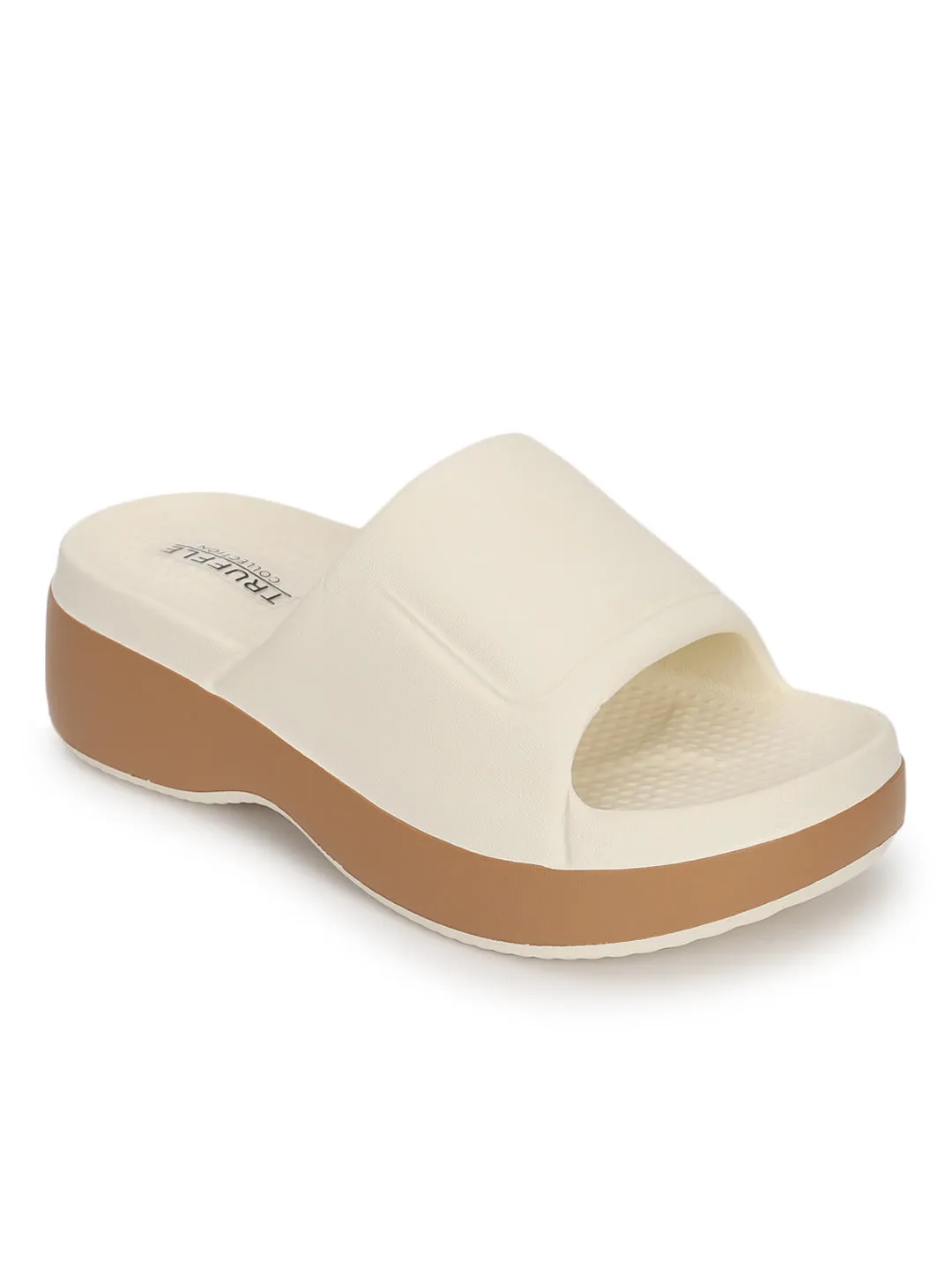 Creme Mocha PU Schlupf-Slipper (TC-RS3690-CRMMOC)