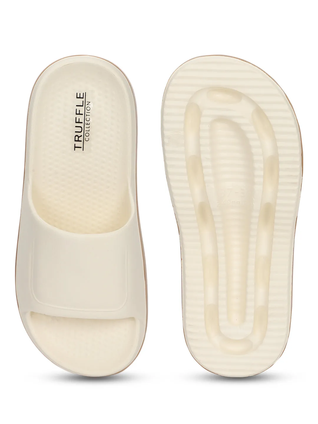 Creme Mocha PU Schlupf-Slipper (TC-RS3690-CRMMOC)
