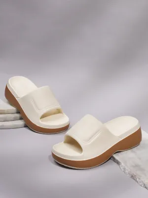 Creme Mocha PU Schlupf-Slipper (TC-RS3690-CRMMOC)