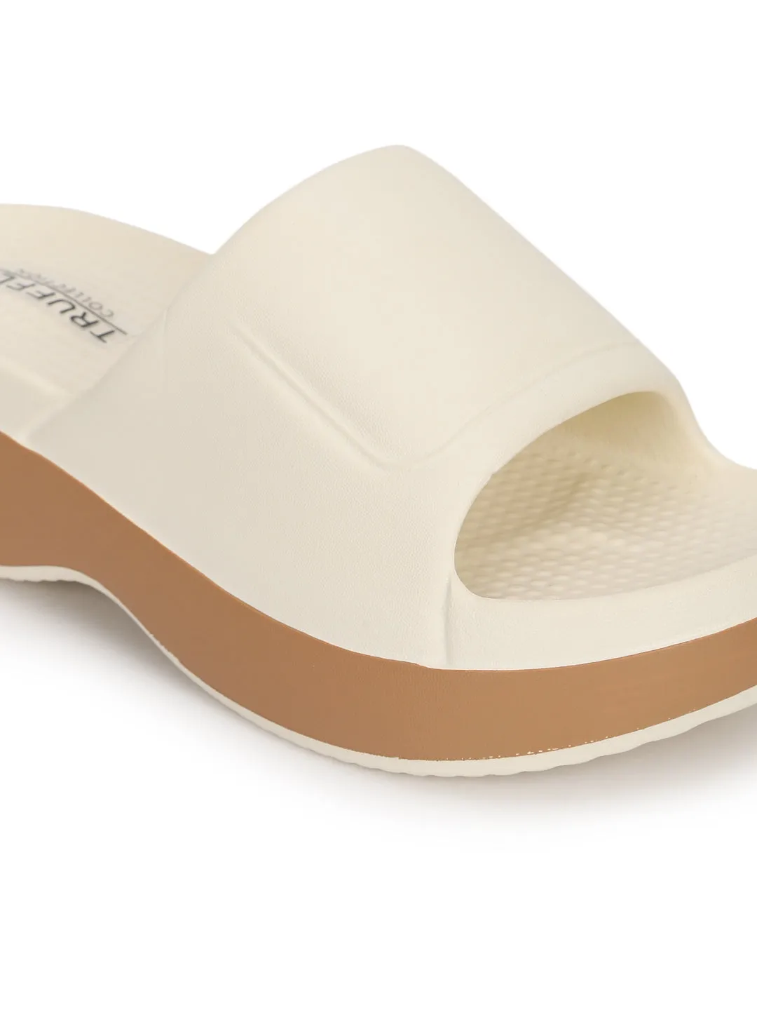 Creme Mocha PU Schlupf-Slipper (TC-RS3690-CRMMOC)