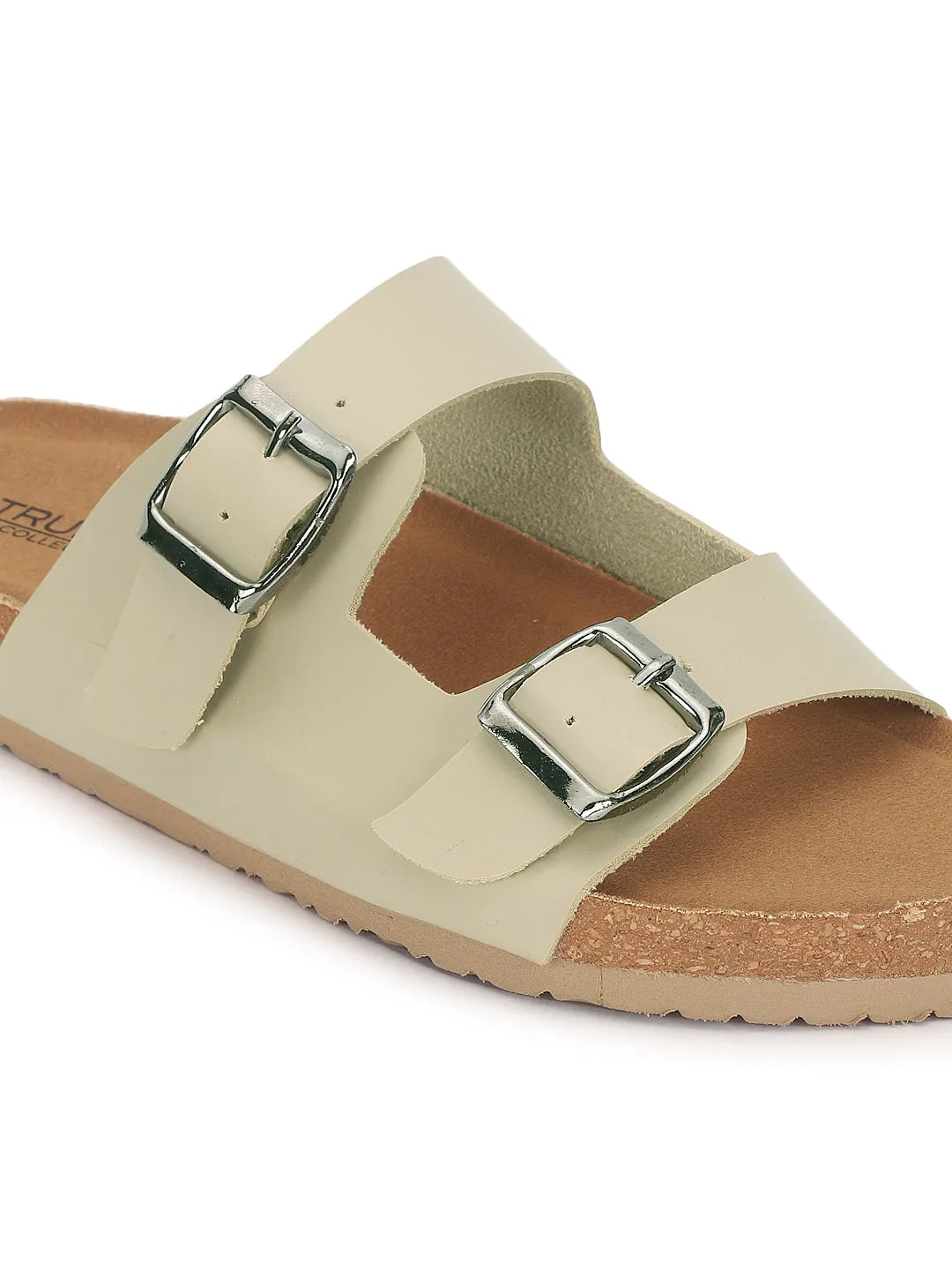 Creme PU Kork-Latex Einlegesohle Flats (TC-070203-CRM)