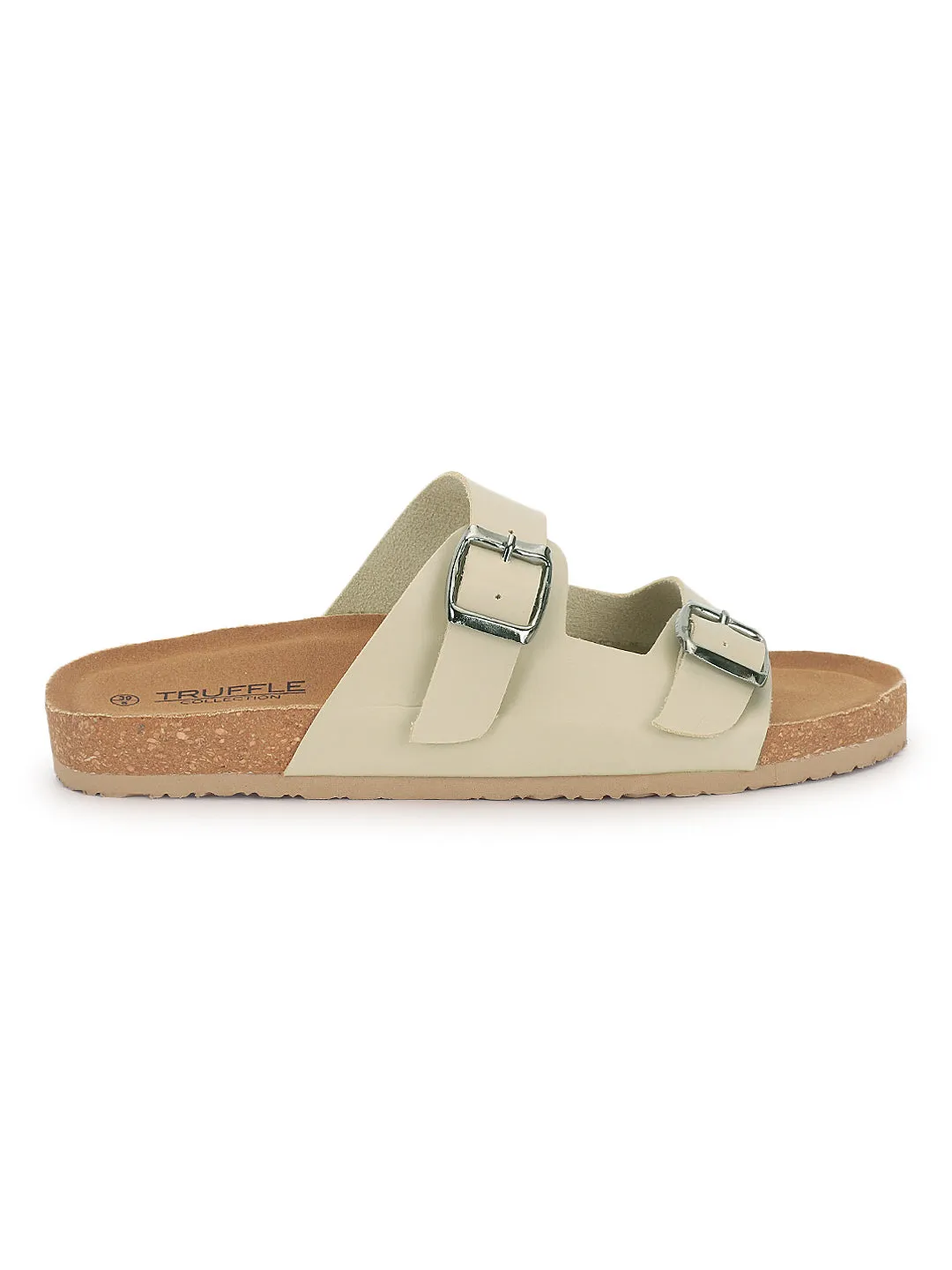 Creme PU Kork-Latex Einlegesohle Flats (TC-070203-CRM)
