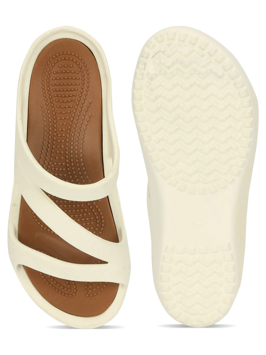 Cream Stilvolle Slip-On Flats Für Damen (TC-LFLAT1-CRM)