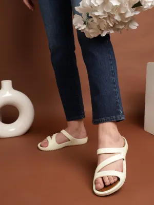 Cream Stilvolle Slip-On Flats Für Damen (TC-LFLAT1-CRM)