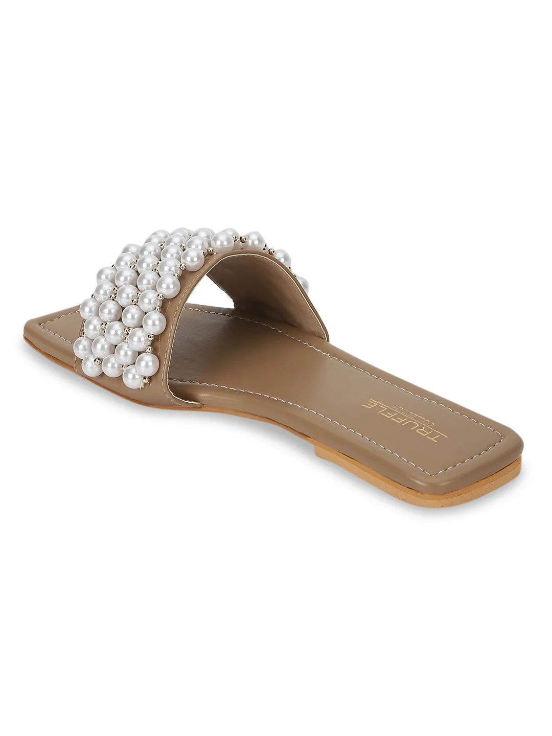 Dunkelbeige PU Schlupfballerinas (TC-KL004-DBEIG)