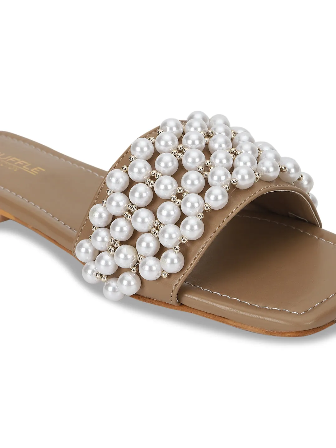 Dunkelbeige PU Schlupfballerinas (TC-KL004-DBEIG)