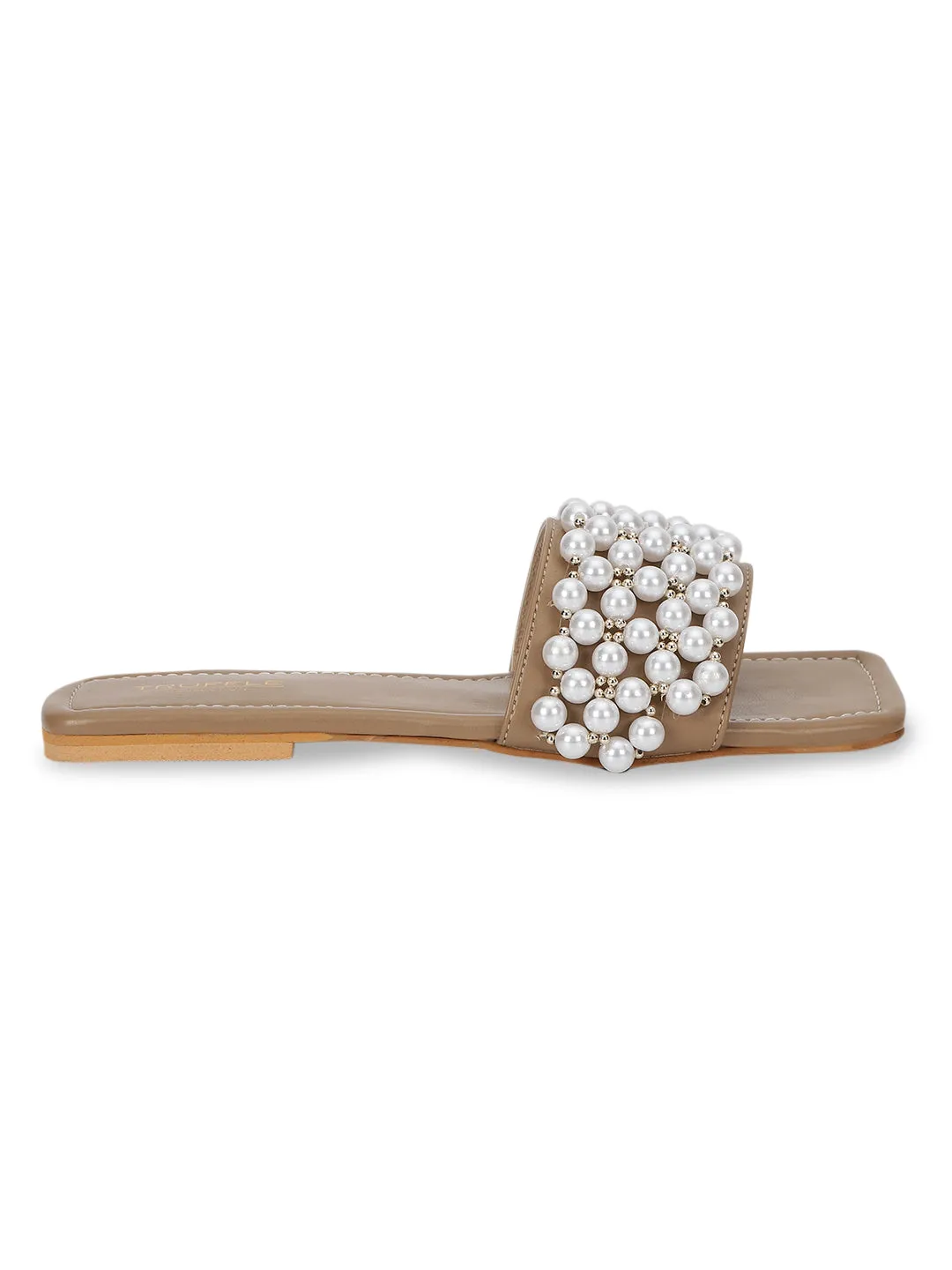 Dunkelbeige PU Schlupfballerinas (TC-KL004-DBEIG)