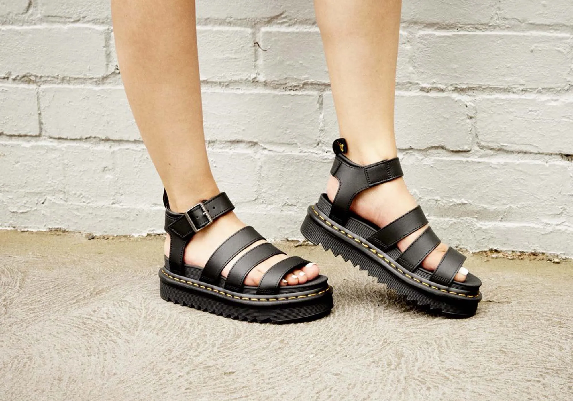 Dr. Martens Blaire Athena Damen Leder Mode Sandalen Dr. Martens Schuhe