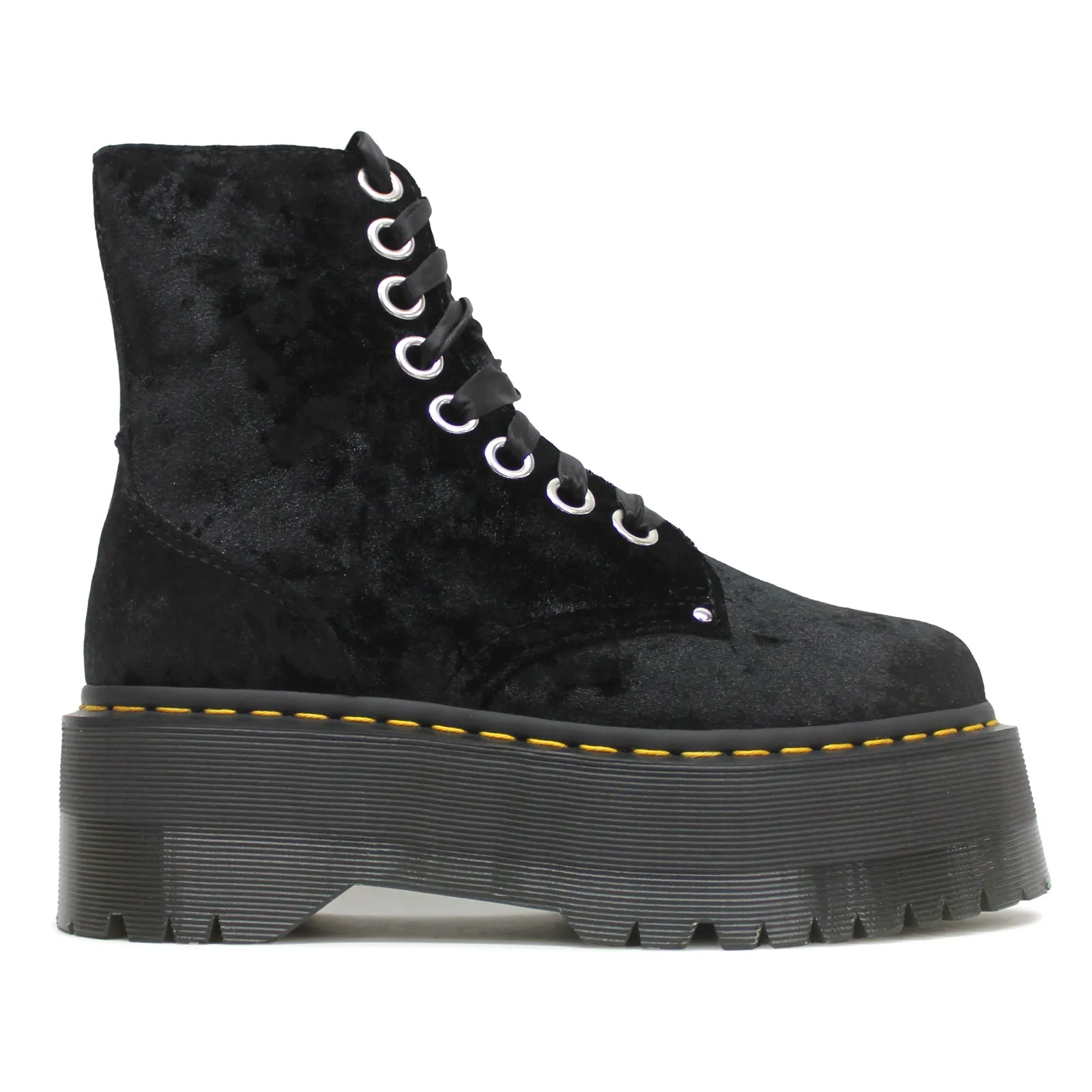Dr. Martens Vegan Jadon Max Crushed Velvet Damen Stiefeletten mit Plateauabsatz