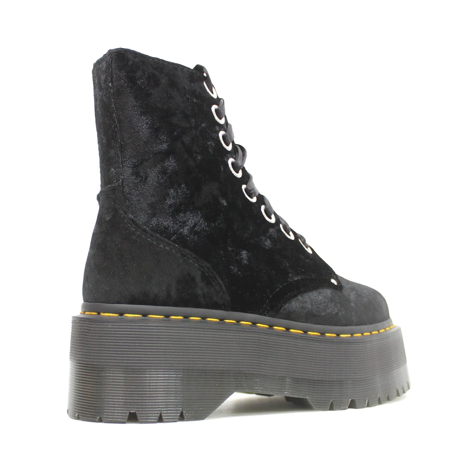Dr. Martens Vegan Jadon Max Crushed Velvet Damen Stiefeletten mit Plateauabsatz