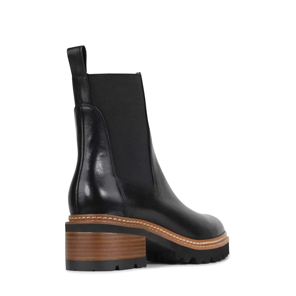 EOS Lineare Schwarze Knöchelstiefel Schuhe_Eos