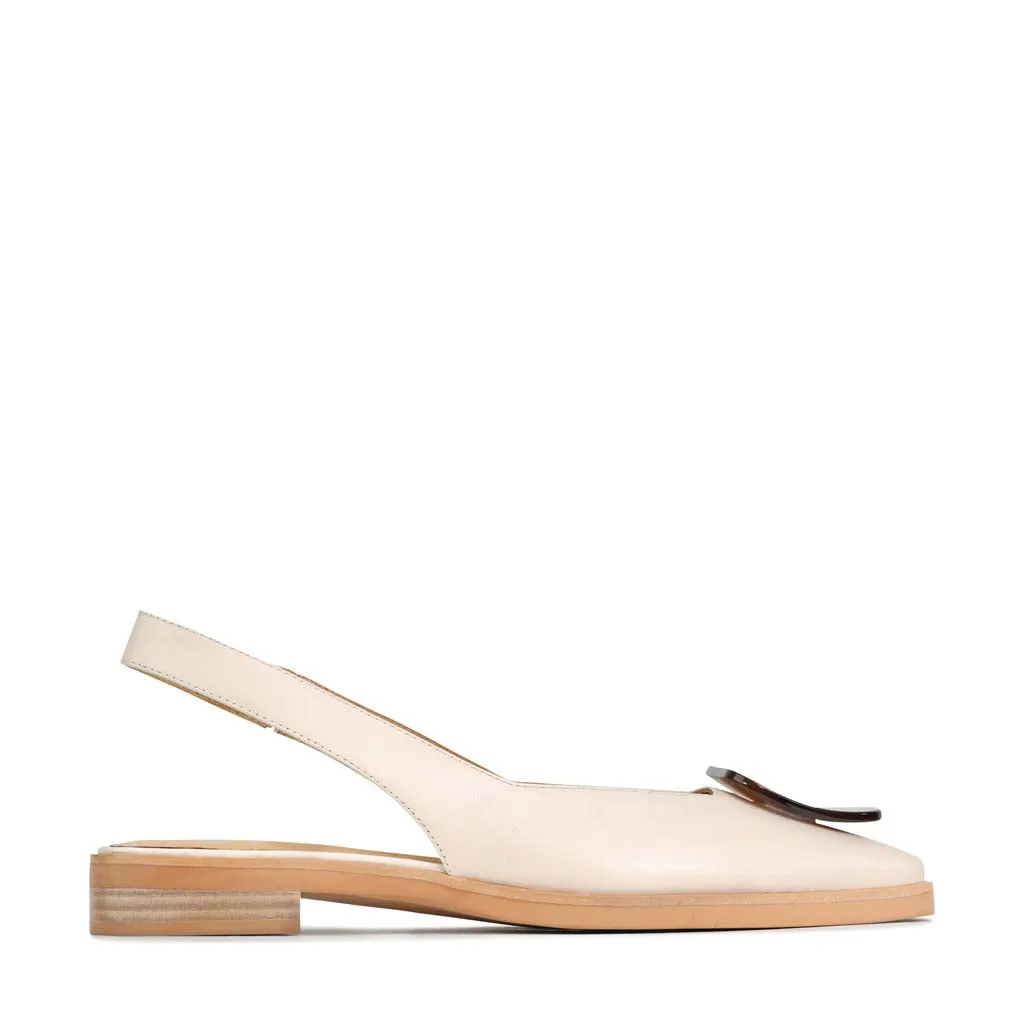 ESSY LEDER-SLINGBACK-FLATS