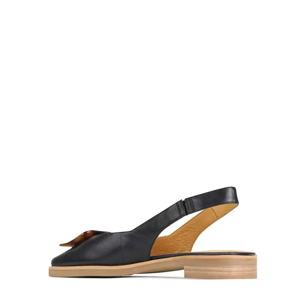 ESSY LEDER-SLINGBACK-FLATS